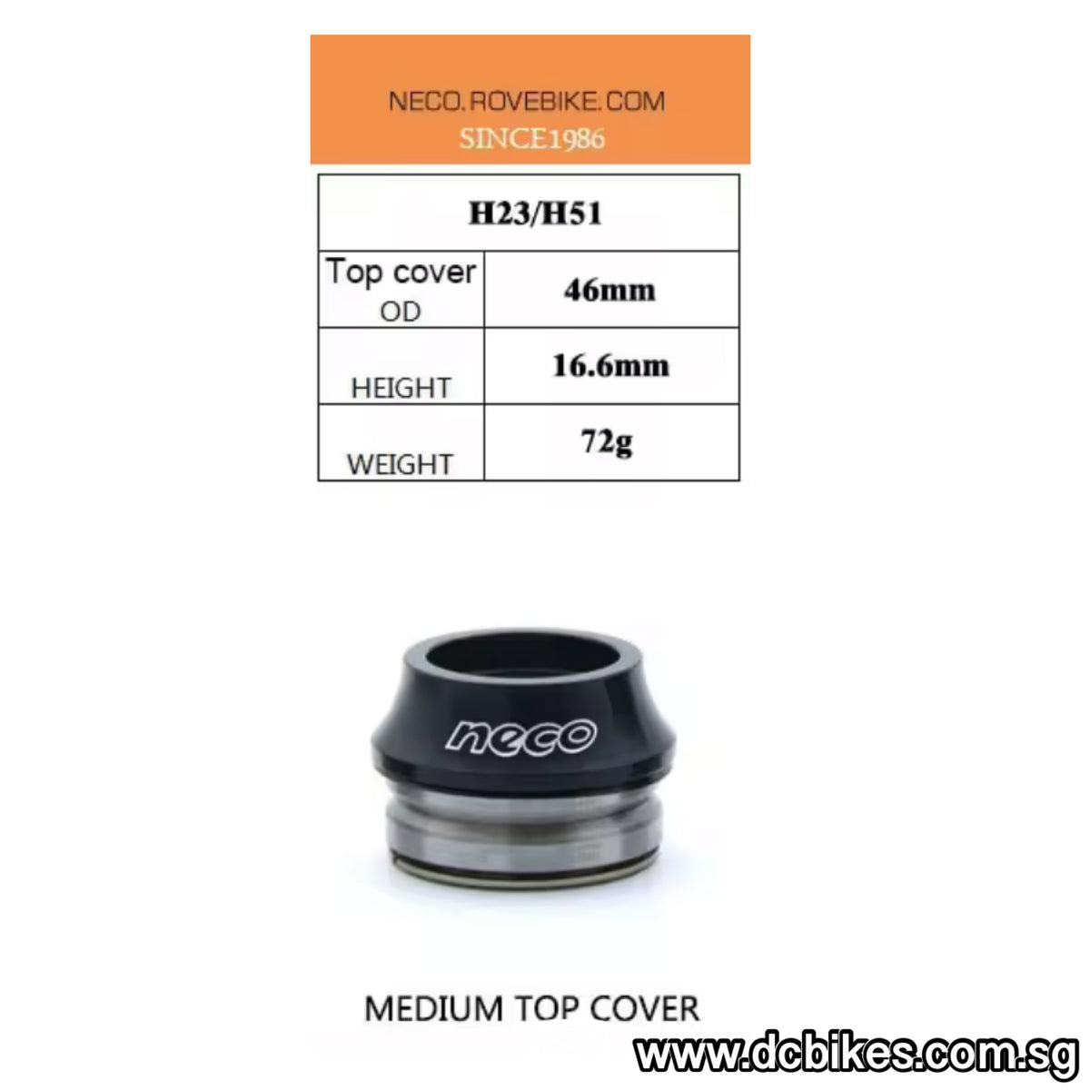 Neco IS41 IS42 Integrated Sealed Bearing Headset Dcbikes