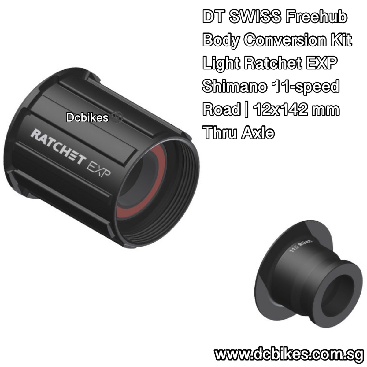 DT Swiss Freehub Body Conversion Kit For Ratchet EXP On Shimano HG Cassette 9mm QR 12mm Thru Axle