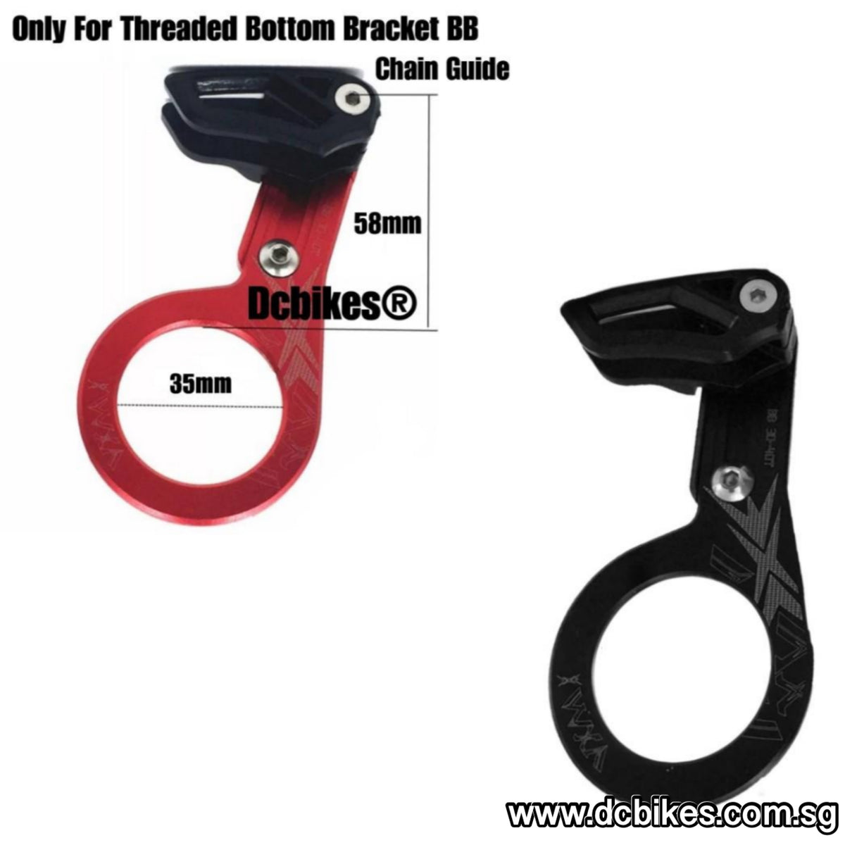 Threaded Bsa Bottom Bracket BB Mount Single Speed Bicycle Top Chain Guide