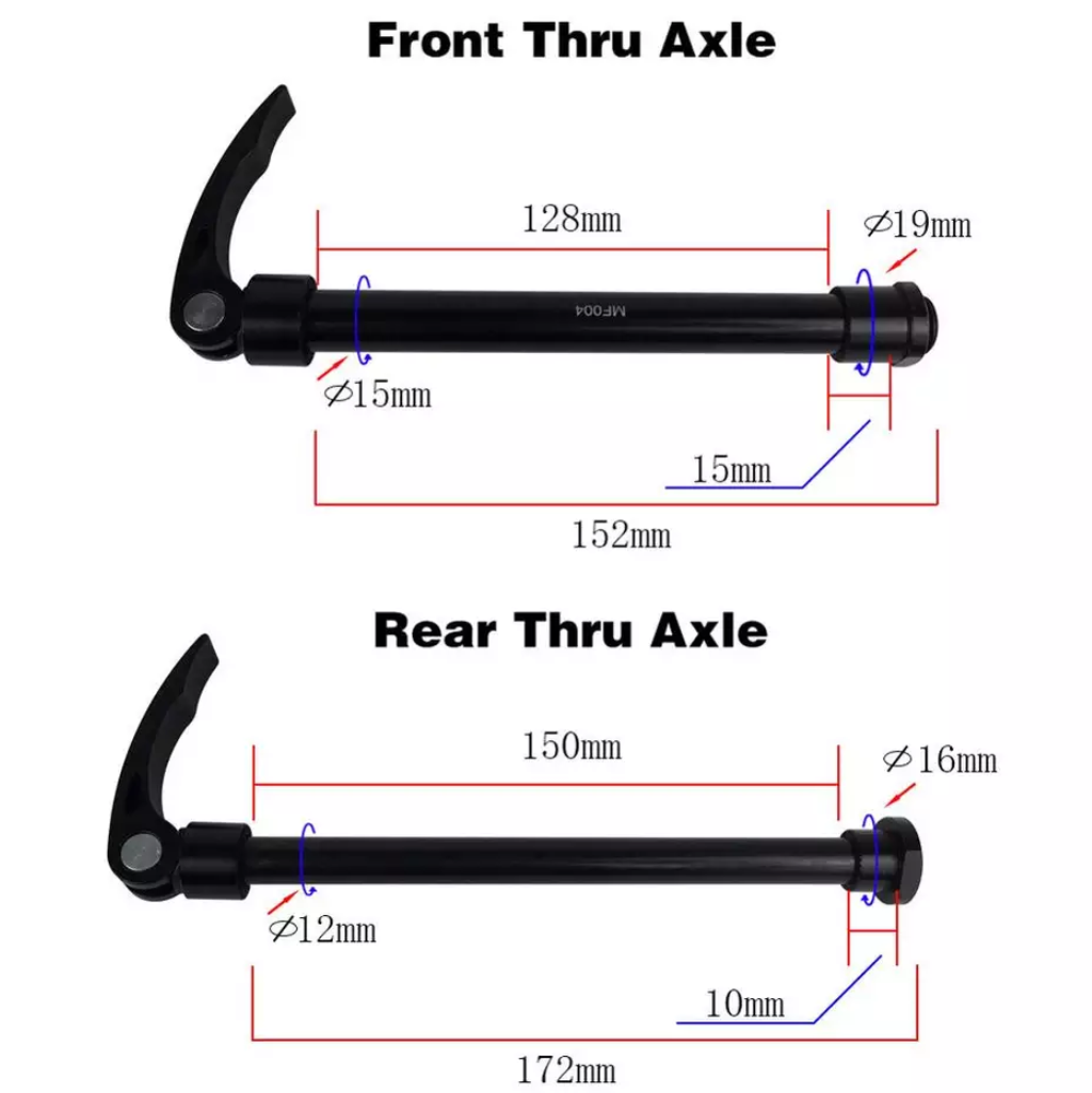 100 X 15mm OR 142 X 12mm Thru Axle MTB Quick Release QR Skewer