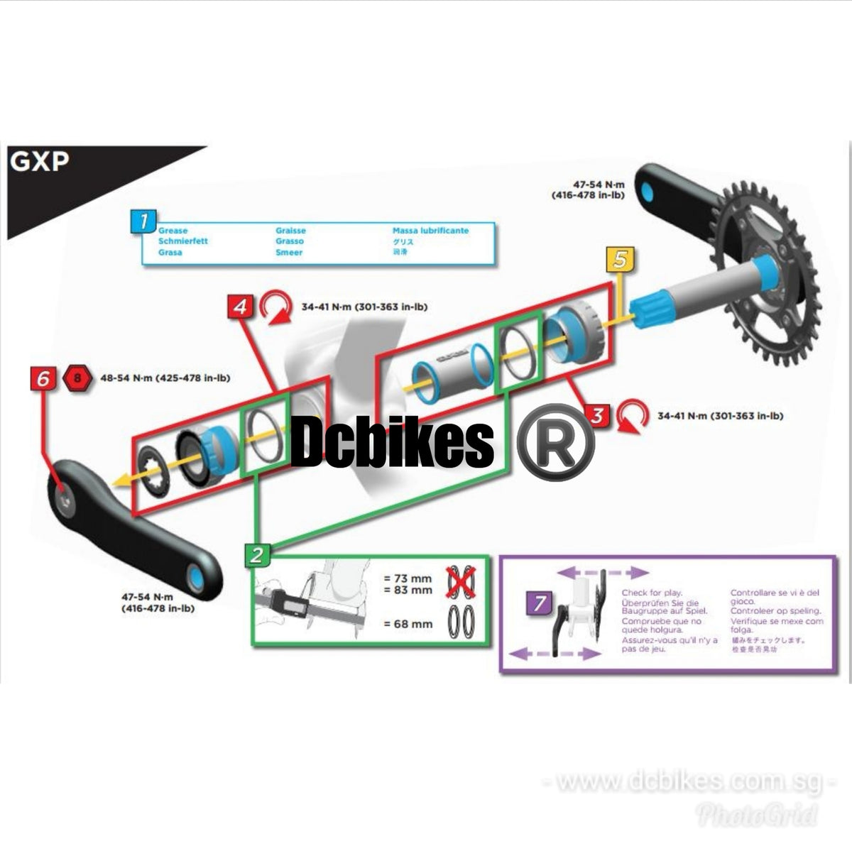 Movimento Centrale Truvativ SRAM GXP Team - Per Biciclette, Con Cuscinetti A Cartuccia, Tenuta Stagna - Foto 12