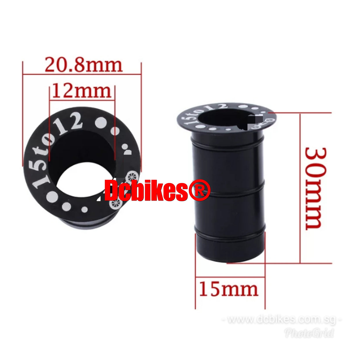 Universal Front Hub 15mm 12mm Thru Axle Conversion Adapter Dcbikes
