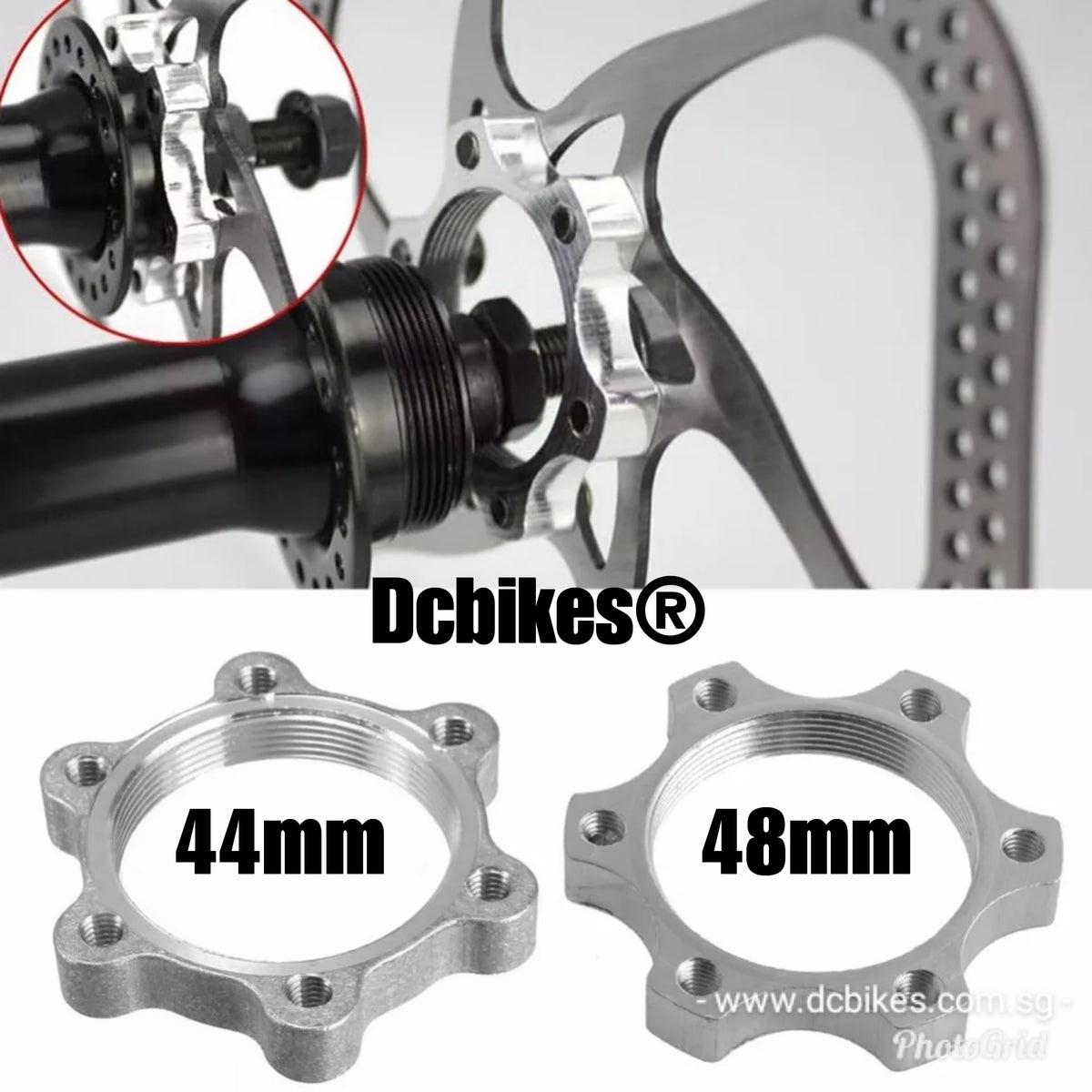 44mm/48mm Threaded Hubs Disc Brake Rotor Conversion Adapter Dcbikes