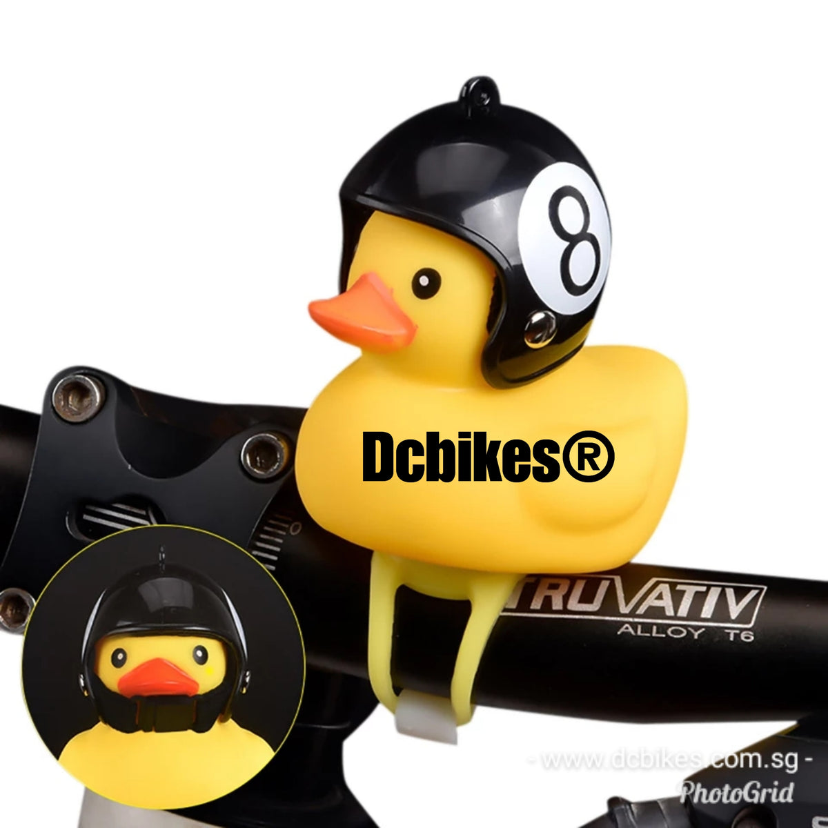 Cute Rubber Duck With Manual Bell Safety Led MTB Bicycle