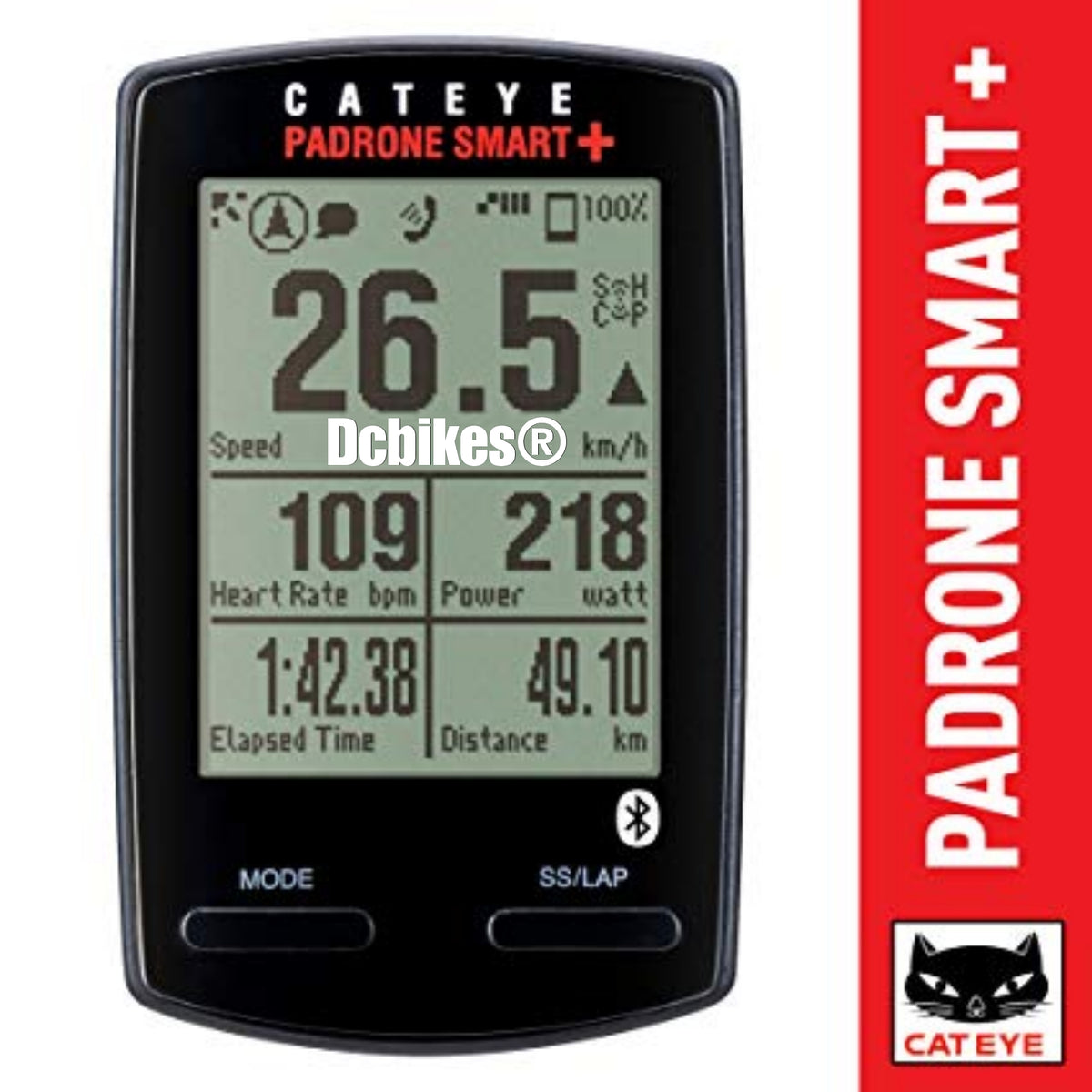 Cateye Smart Plus + Padrone Strava Bluetooth MTB Road Computer Wireles