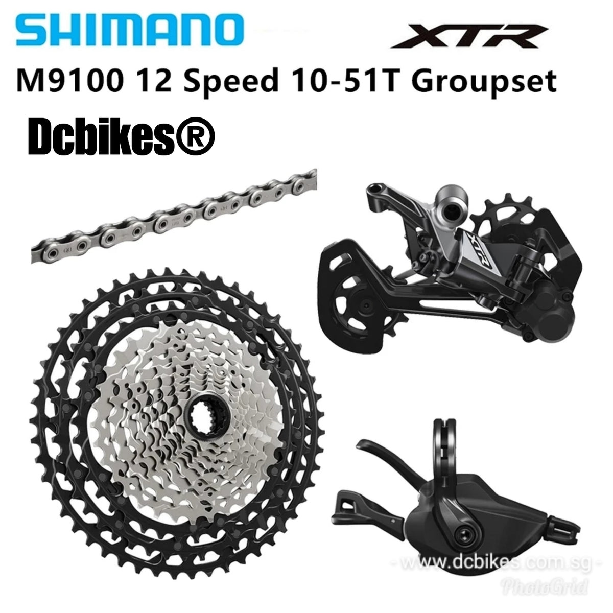 Shimano XTR M9100 X 12 Speed XTR Shifter XTR SGS Derailleur XTR 51T Micro Spline Cassette XTR Chain 12s Groupset