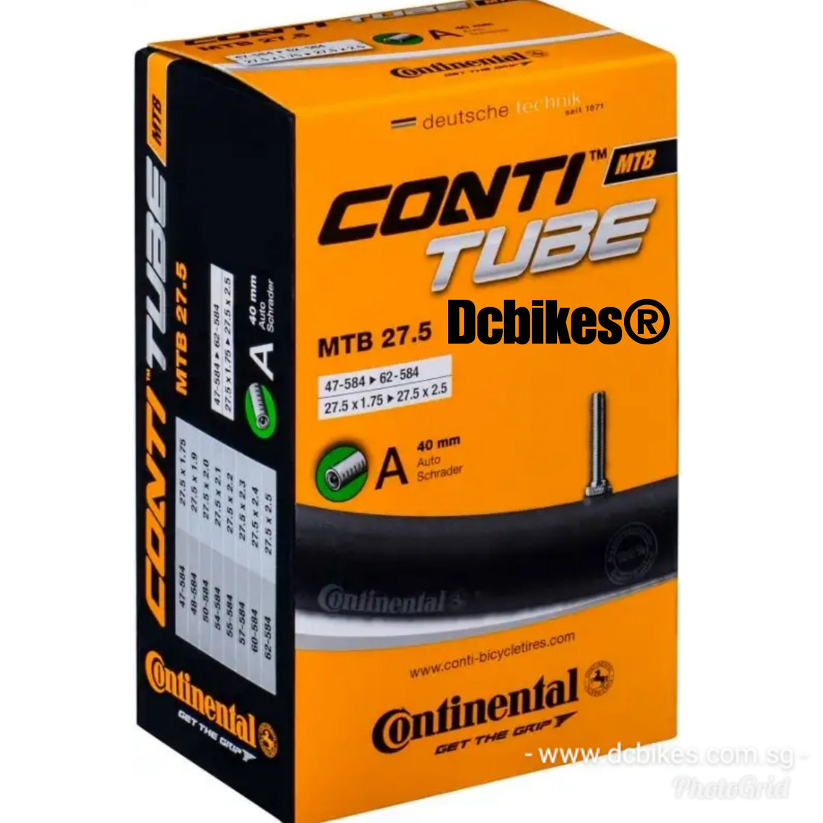 Continental 27.5 X 1.75 2.5 Presta Schrader MTB 650B Inner Tube Dcbikes