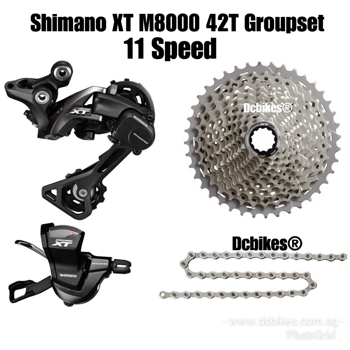 Shimano XT M8000 X 11 Speed Shifter Derailleur 42T Cassette