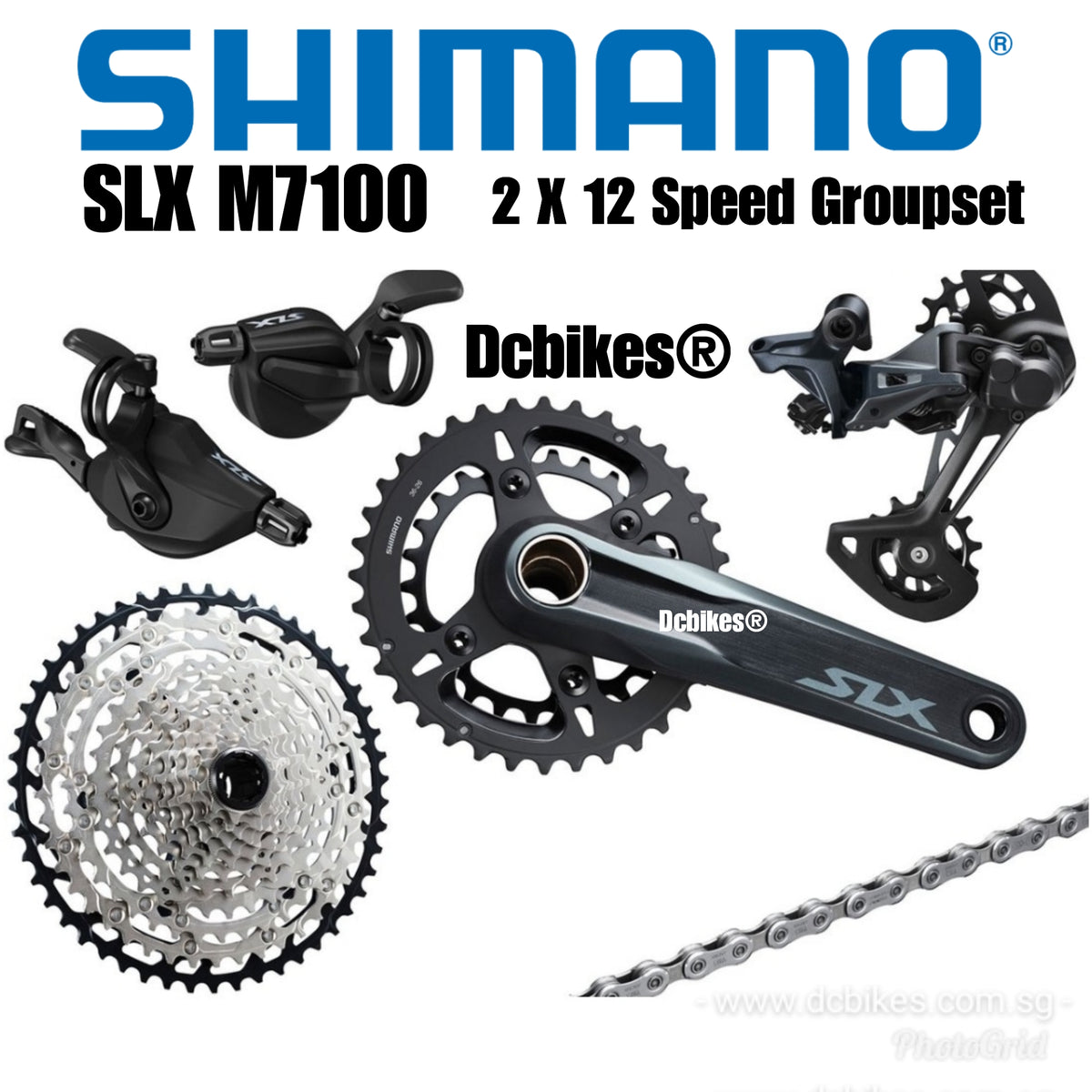 Shimano Xt Slx 12 Speed Shimano, X 12 Speed SLX M7100 MTB 10-45T