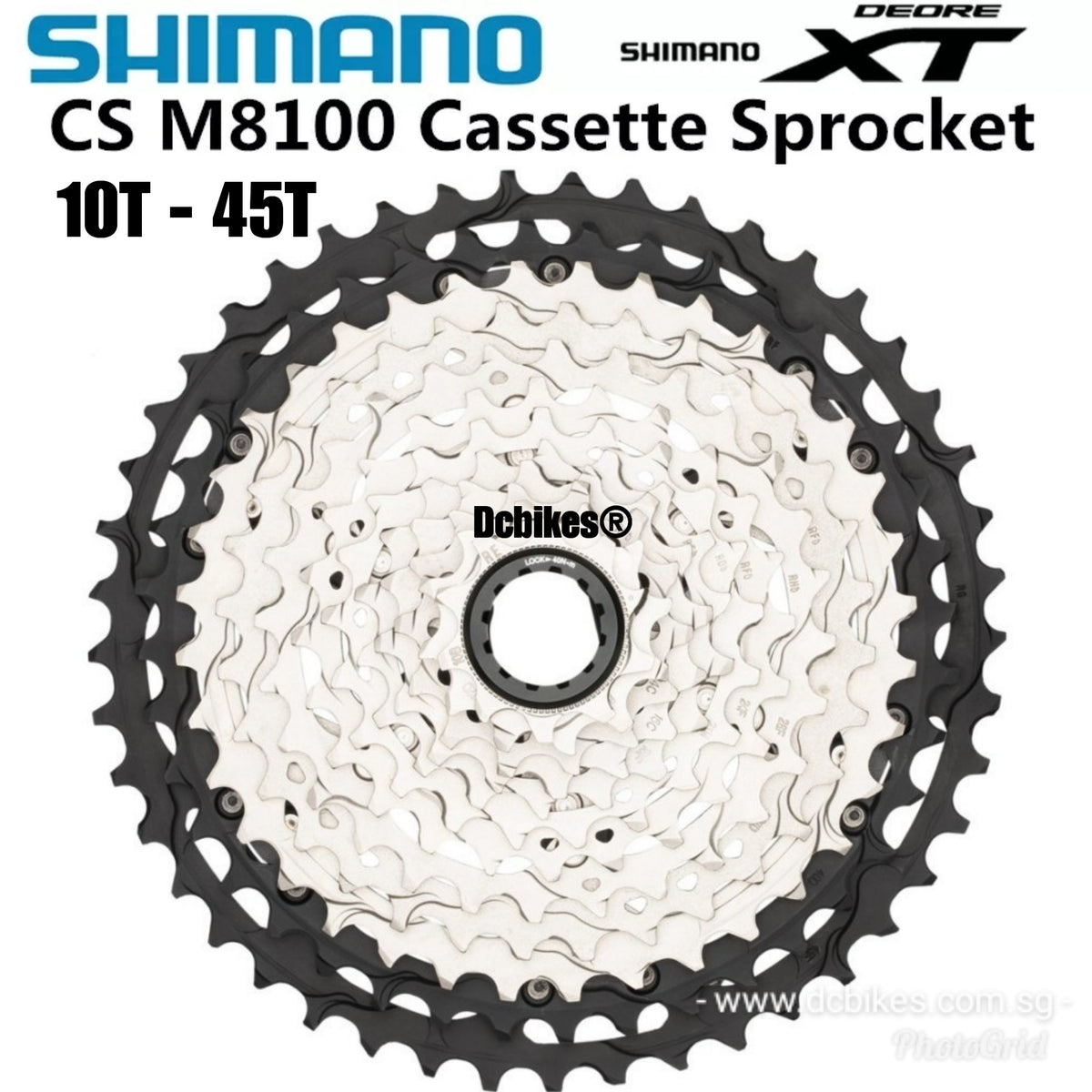 Shimano XT 10T 45T CN M8100 12 Speed MTB Micro Spline Cassette Dcbikes