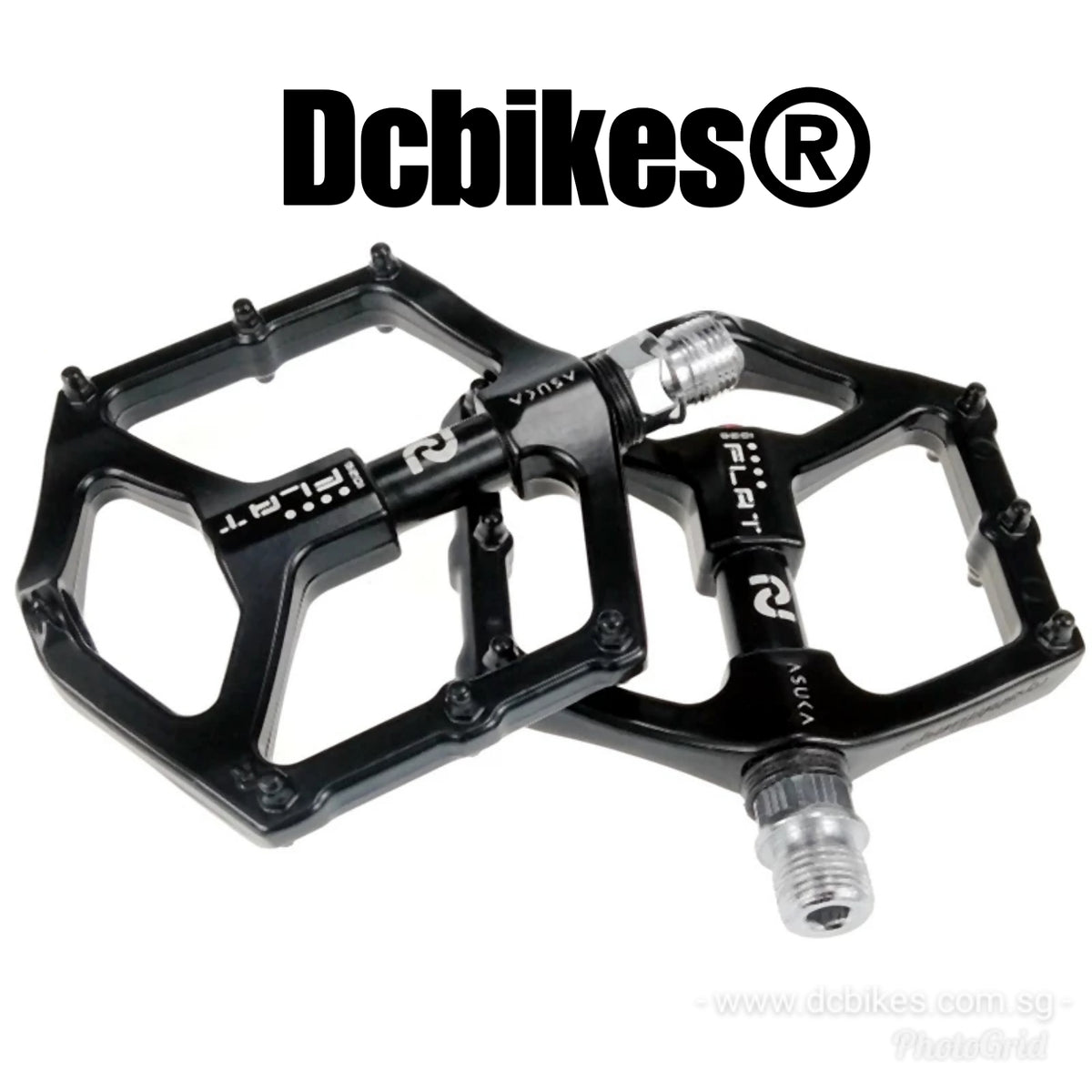 Matt Black Lightweight MTB Flat Pedals Dcbikes