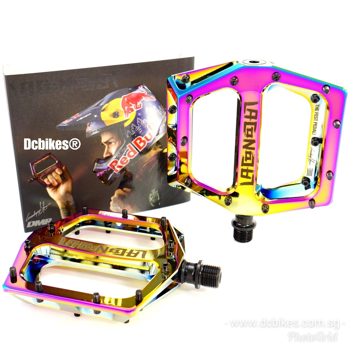 自転車本体 DMR Oil slick pedal vault lacon DMR Vault Lacon Signature Pedals (Oil Slick) (9/16