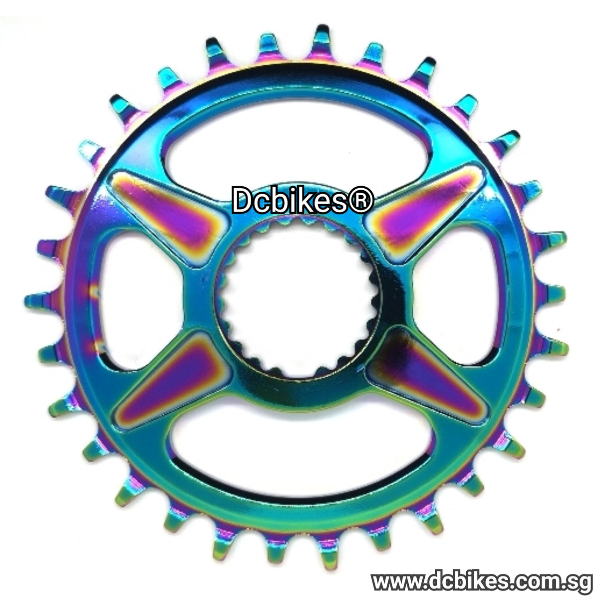 5dev チェーンリング　32t oil slick SNAIL Bike Chainring 104BCD Round oil slick 32 34 36 38T