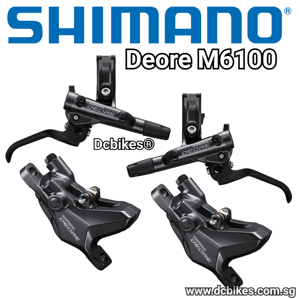 Shimano Deore BR M6100 XC Race Hydraulic Disc Brakeset Dcbikes