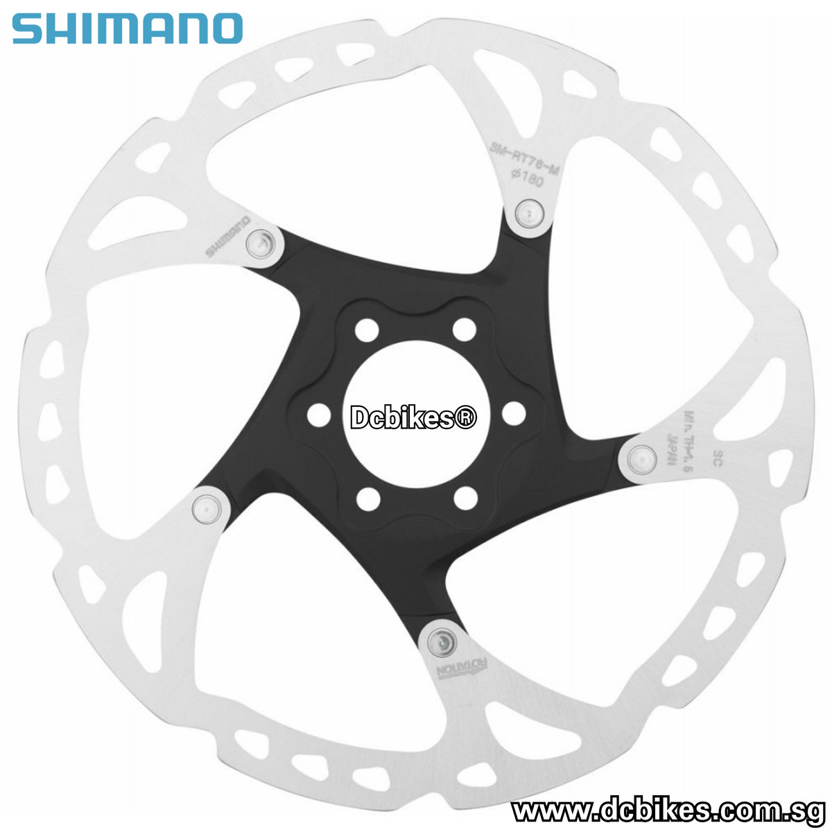 Shimano 160mm 180mm 203mm SM-RT76 Bolt Brake Floating Disc Rotor –  Dcbikes
