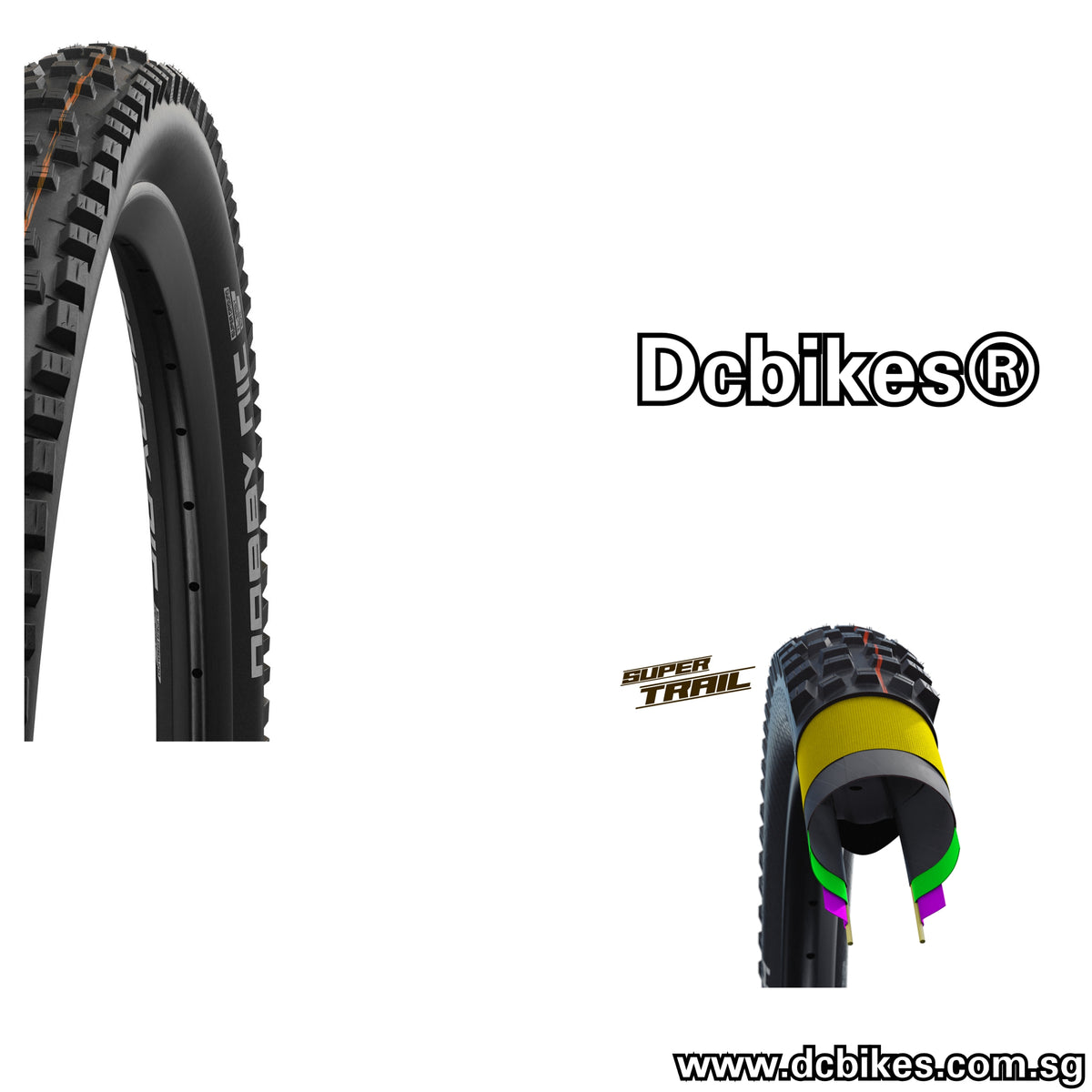 dobbit Schwalbe 29 X 2.4 Nobby Nic Addix Super Trail MTB Tubeless Folding