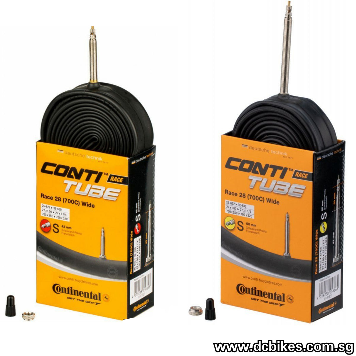 Continental 700c X 25c-32c Race 28 Wide Presta Tube (1 Tube) – Dcbikes