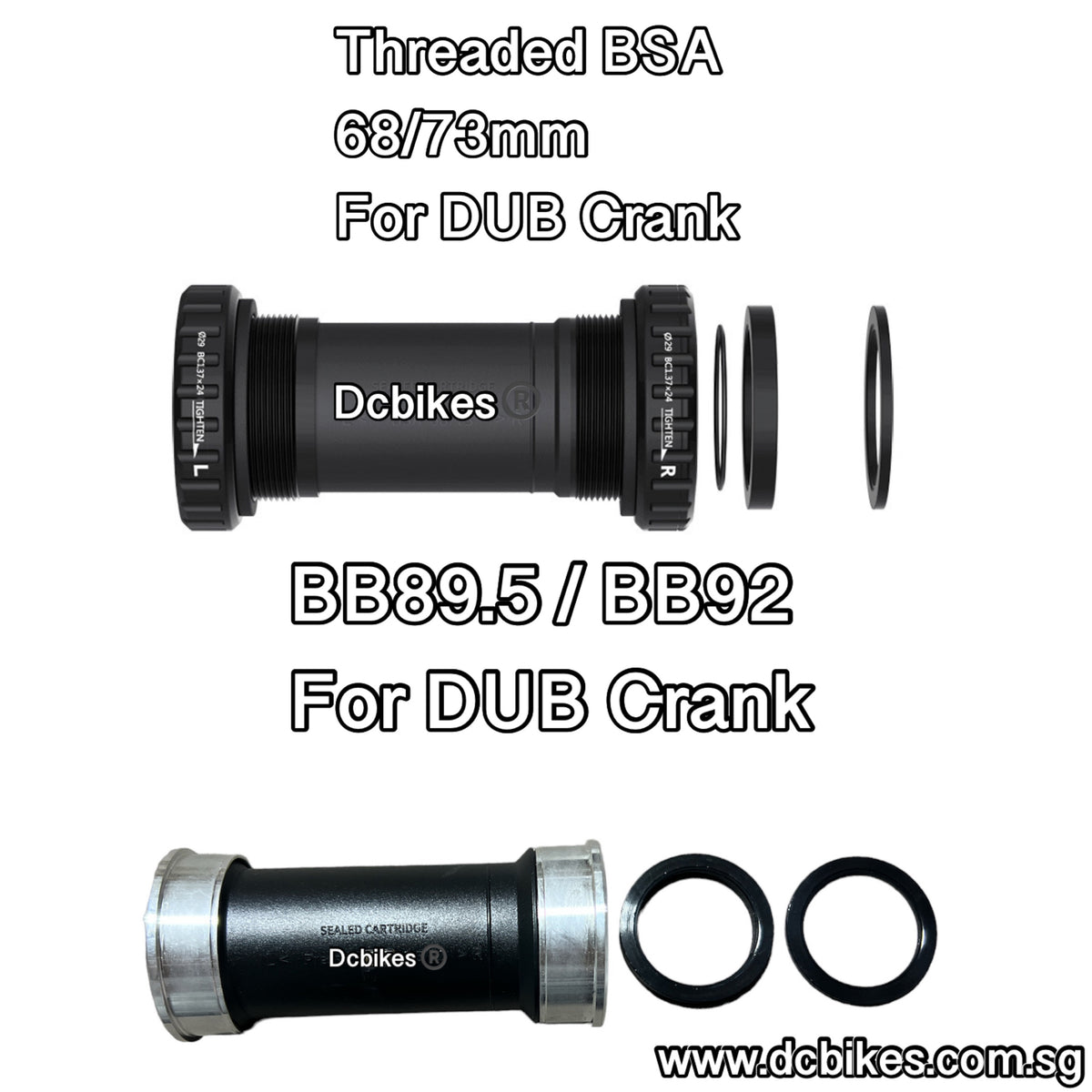 Threaded BSA 68mm/73mm 41mm Press Fit Bottom Brackets BB For Sram Dub Crank