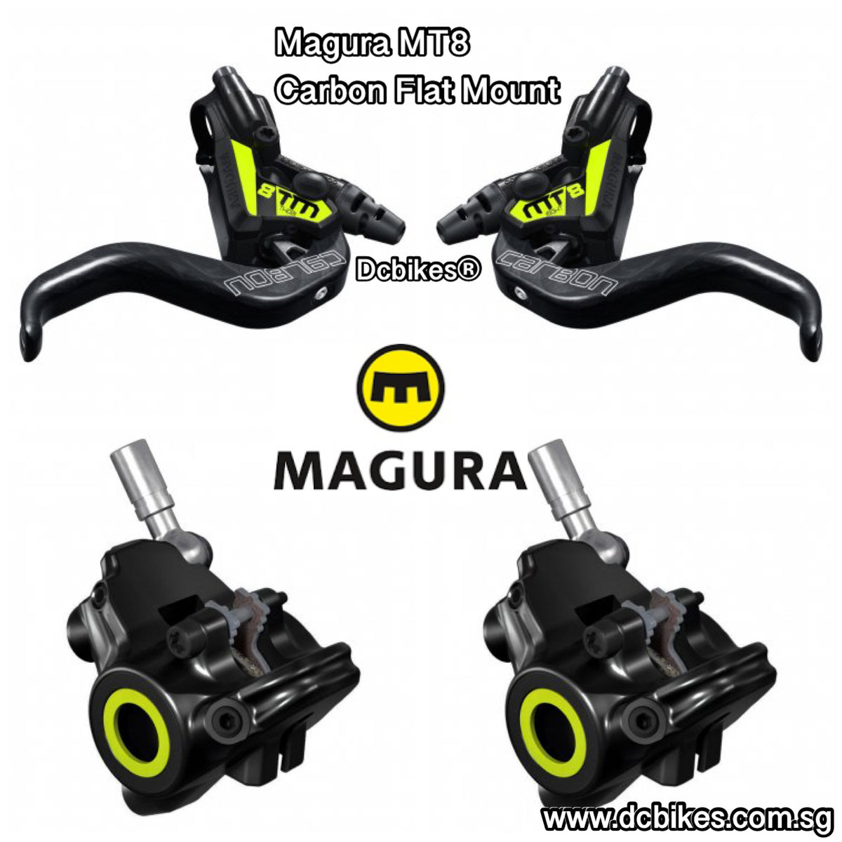 Magura MT8 Carbon SL FM Hydraulic Flat Mount Brakes