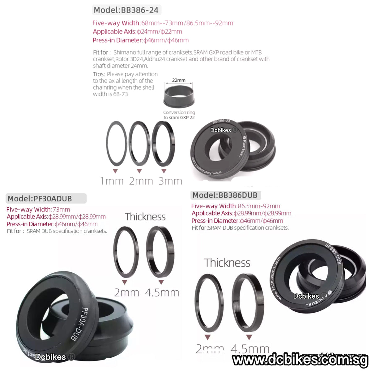 BB386 | PF30 Ceramic Press Fit Bottom Bracket BB For Shimano | Sram DU ...