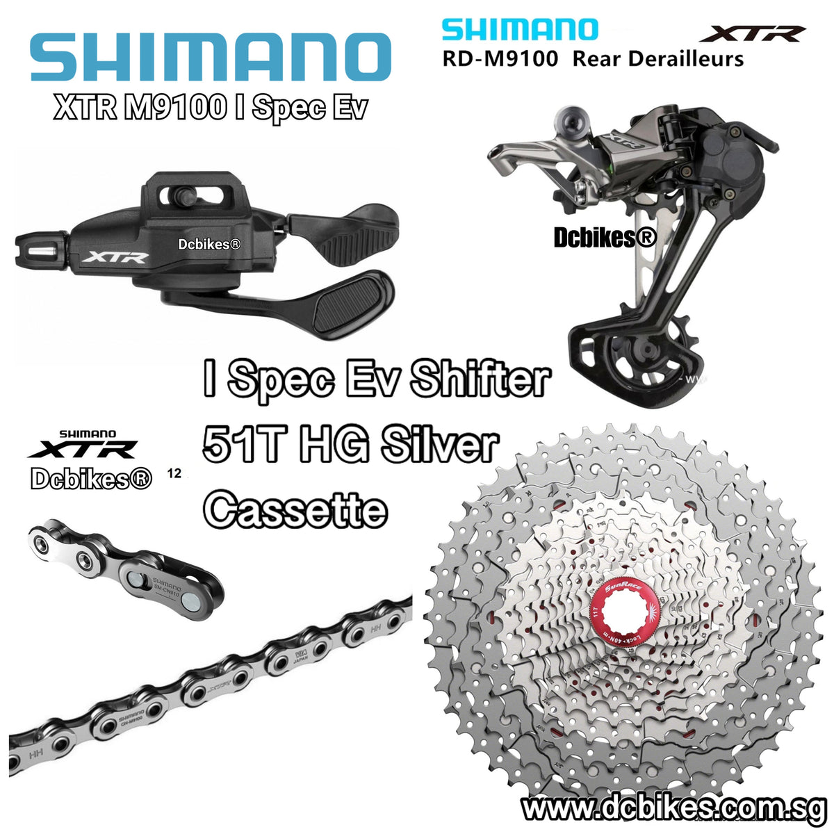 Derailleur Shimano Xtr 12v Groupset New Shimano XTR M9100 Full