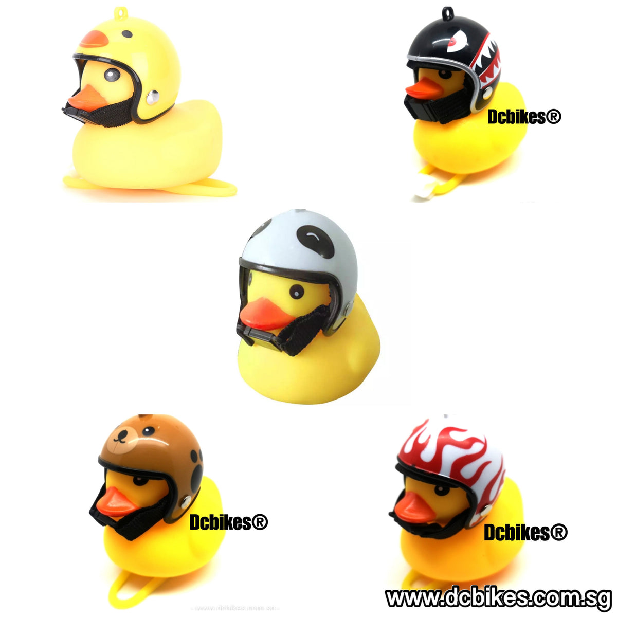 Racer Rubber Duck with Black Helmet