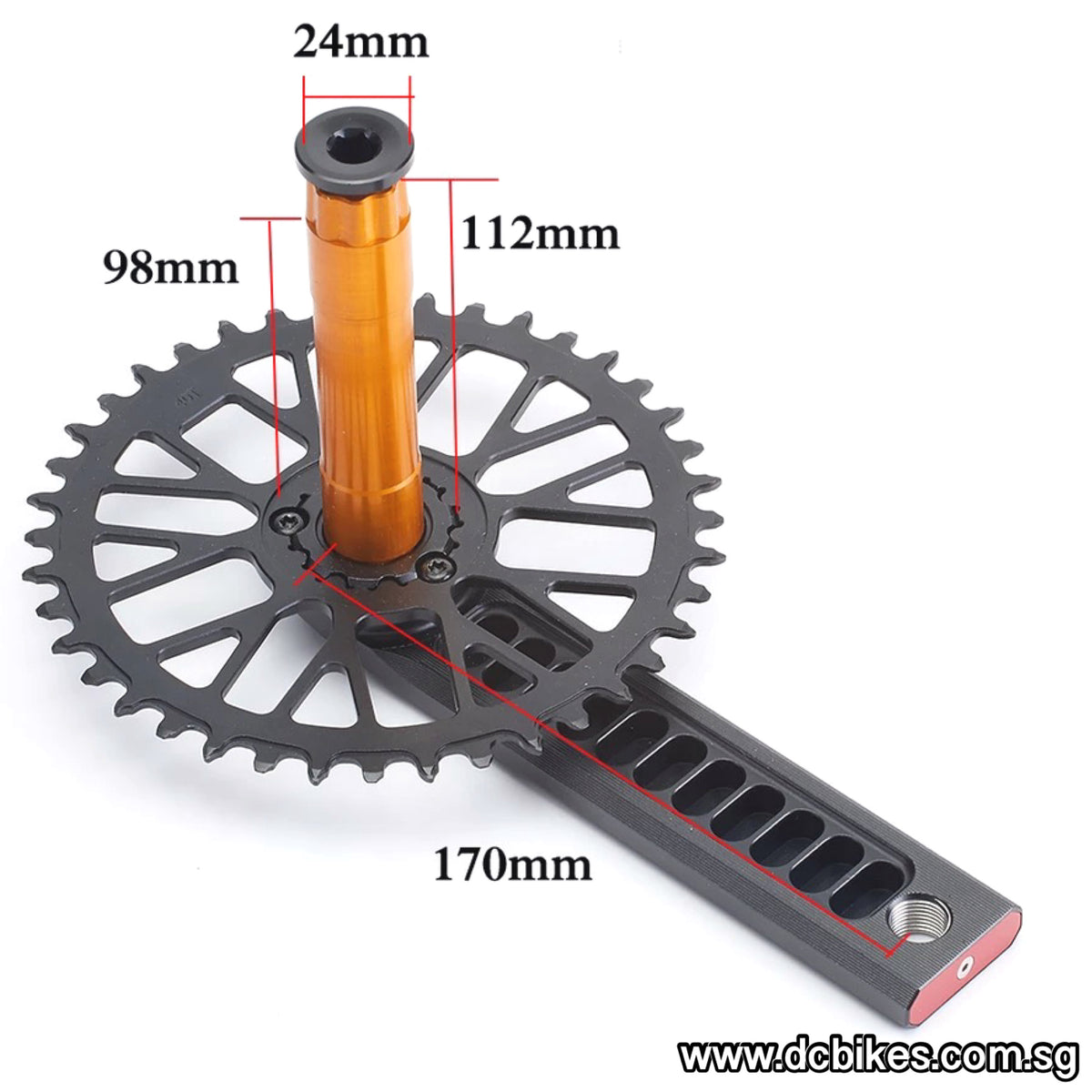 Racework Gravel Road Bike Direct Mount Single Speed Crank + 68mm BSA B