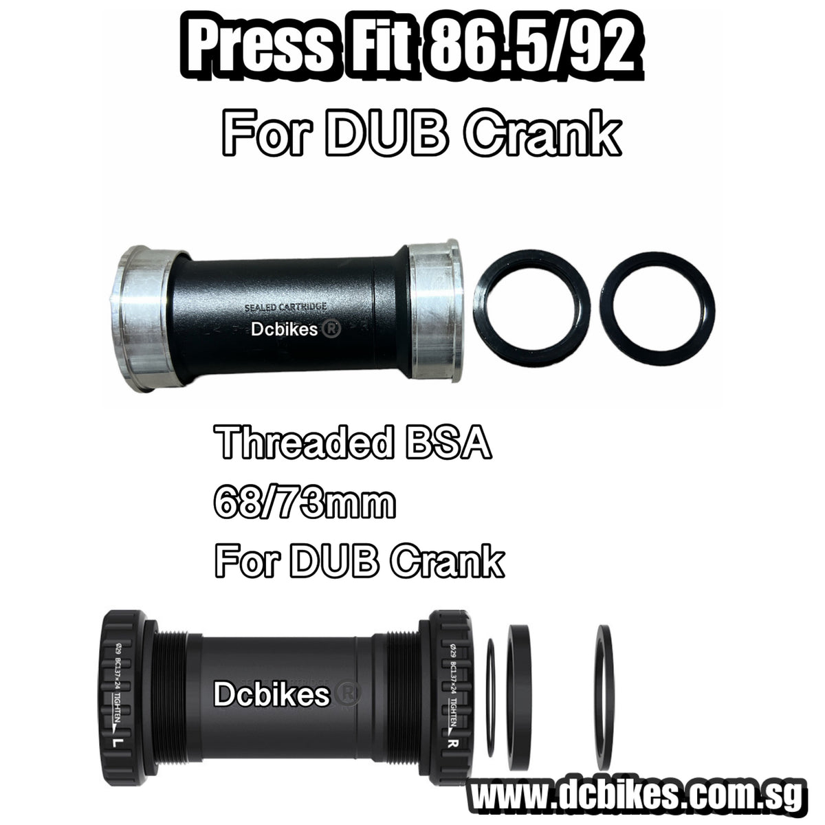 Threaded BSA 68mm/73mm | 41mm BB89.5/BB92 Press Fit Bottom Brackets BB ...