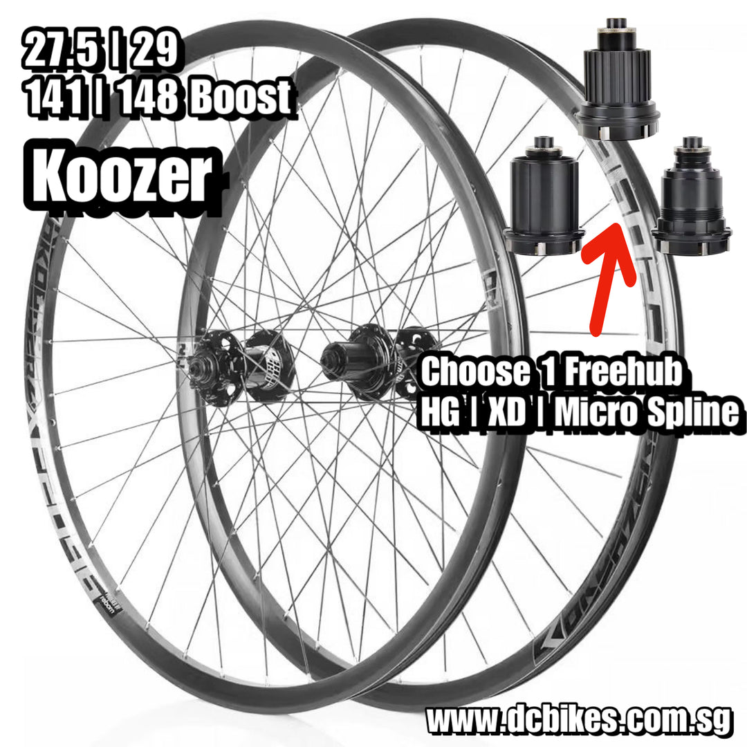 Koozer Xm490 Pro 9 X 100 Front | 15 X 110 Black Hub Rear 141Qr