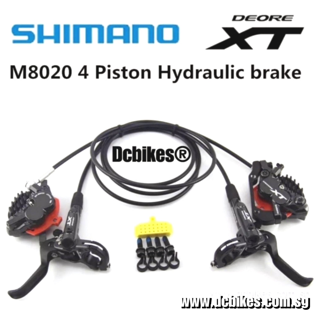 Shimano BR M8020 XT 4 Pistons Brakeset Ice Tech Sharkfin Pads