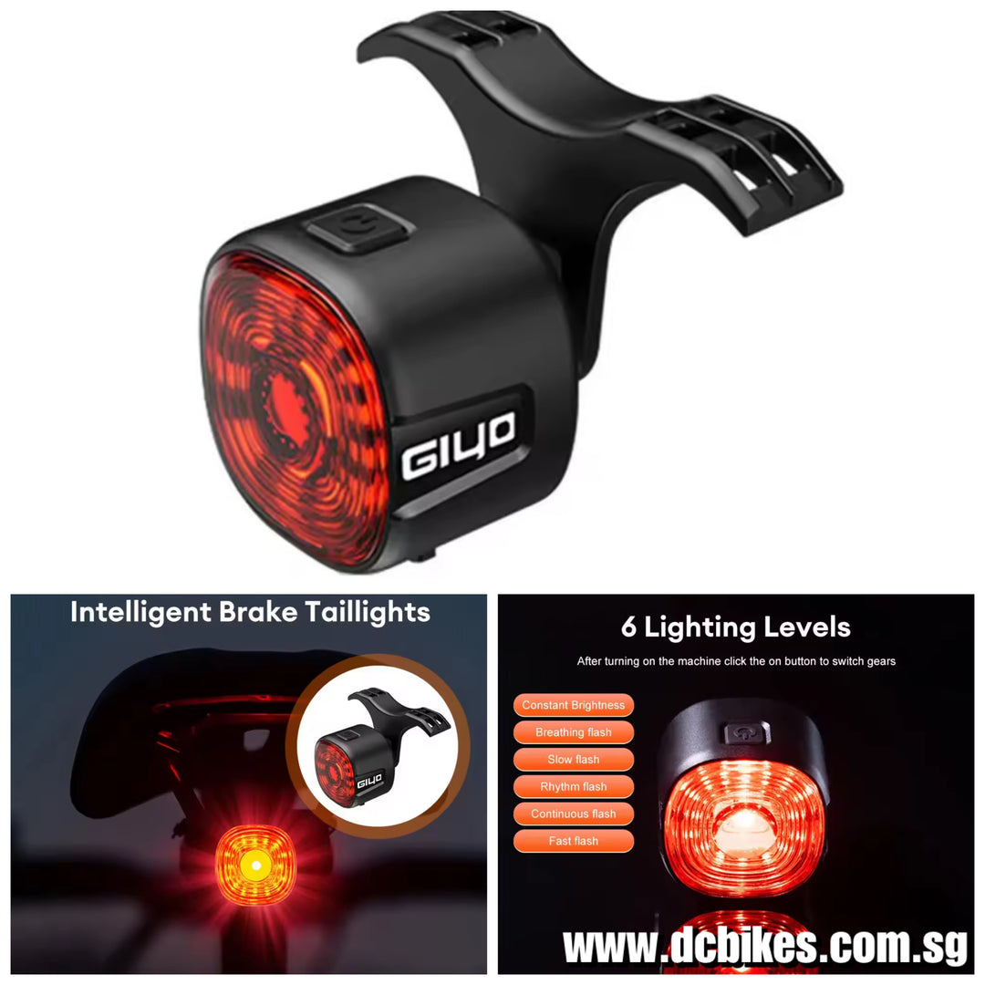 Giyo Cycling Taillights Smart Led MTB Road Bicycle Ip66 Night Safety T Dcbikes