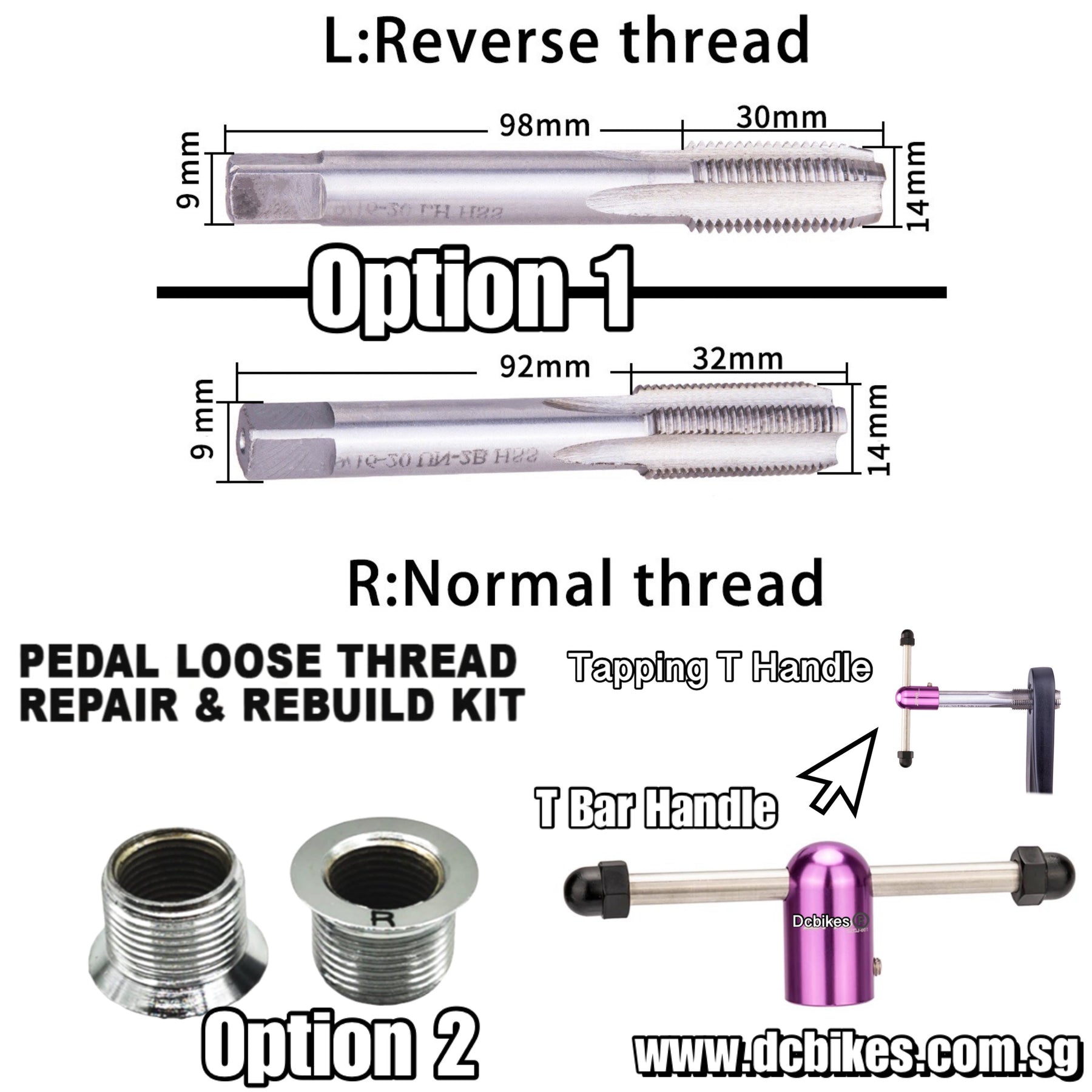 pedal reverse thread Stripped Crank Arm Pedal Loose Thread Tapping