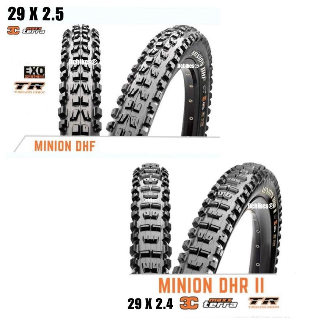 Maxxis 29 X 2.4 DHR II & DHF 29 X 2.5 Minion Combo Exo 3C Tubeless