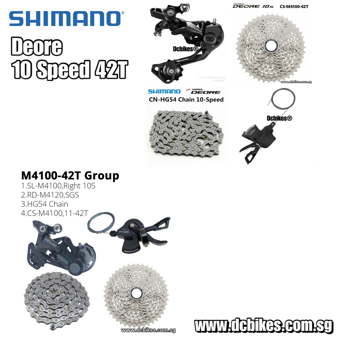 Shimano 10 Speed Deore M4100/M4120 Shifter + Derailleur + M4100