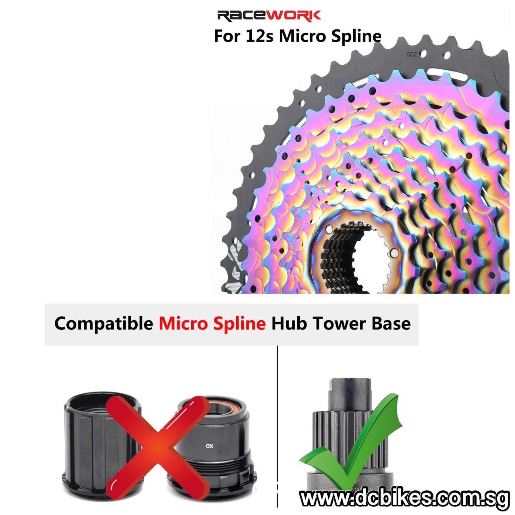 Micro Spline MS 12 Speed 10T - 50T Oil Slick Cassette For Shimano Micro Spline Free ...