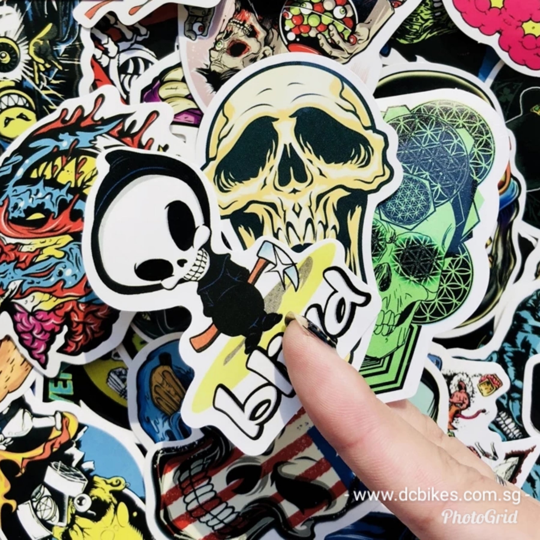 Evil Sticker 50 Pieces Evil Skull DIY Colour Random Sticker Bomb Decals – Dcbikes