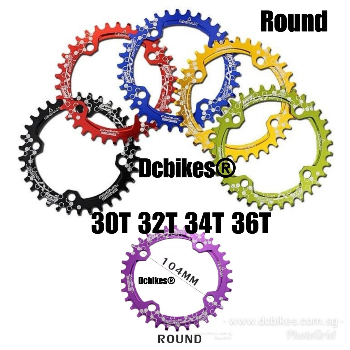 104bcd ROUND Narrow Wide Chain Ring Single Speed Anodized – Dcbikes