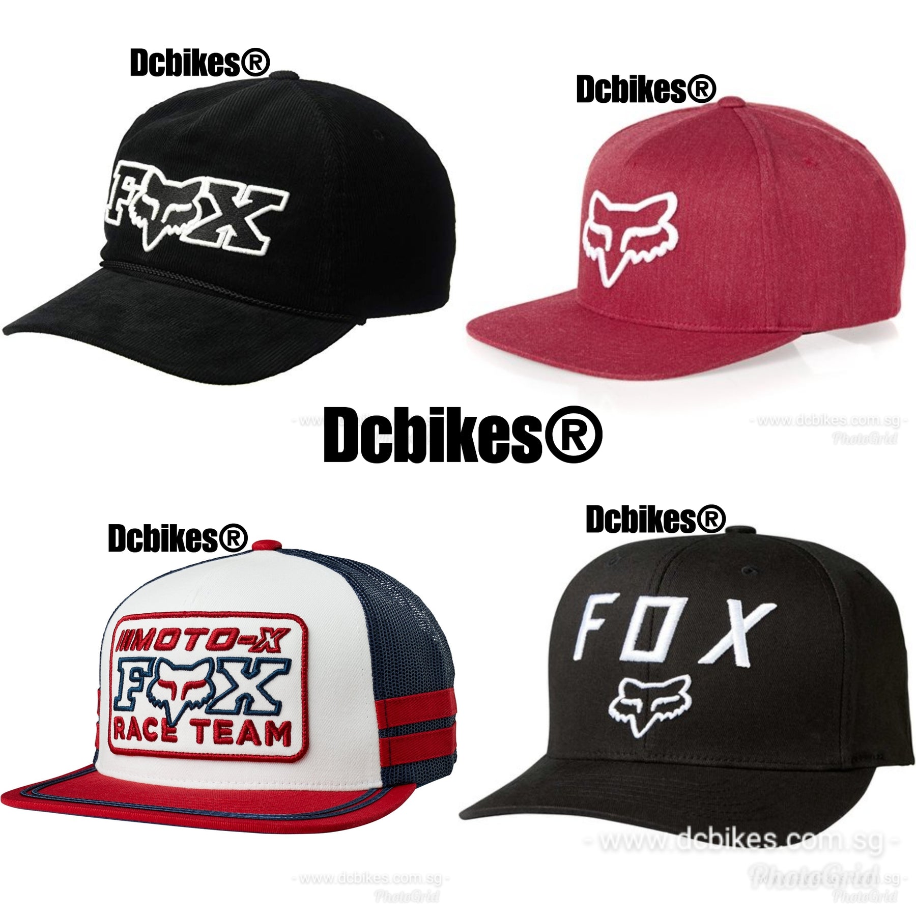 Genuine Fox Racing Legacy Logo Black/Red/White Snapback Cap Hat – Dcbikes
