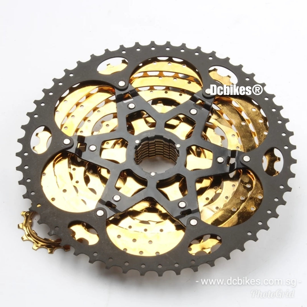 Racework 11 Speed 46T | 50T Gold MTB Wide Ratio Hg Cassette – Dcbikes