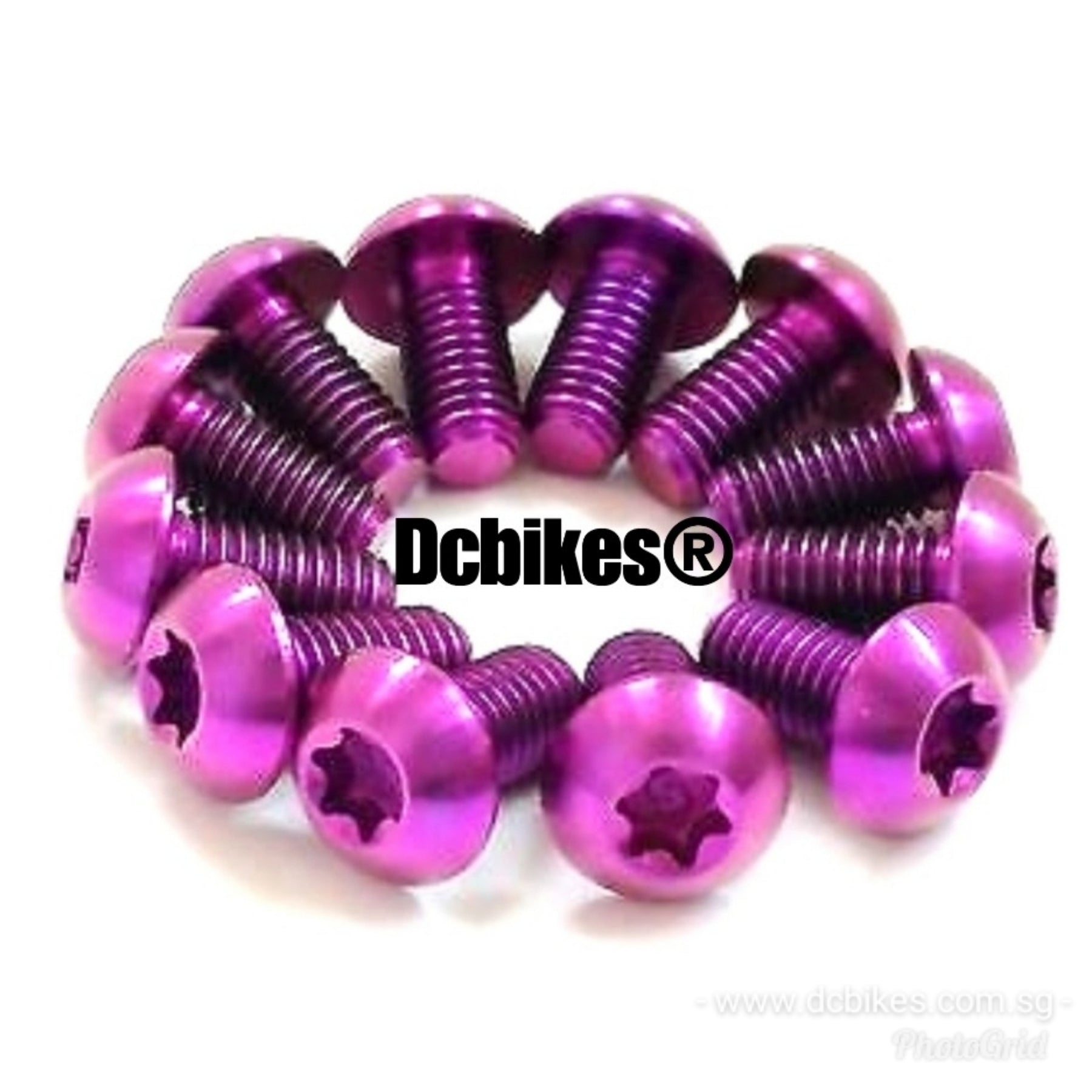 thumbnail image 2 of M5 Bolts Alloy Size M5 X 10mm T25 12 Pcs Pink Anti-Loosen Treated, For Water Bottles, Rotors And More And Cable Organizer With Every Order. (2 Pink 2 of 14