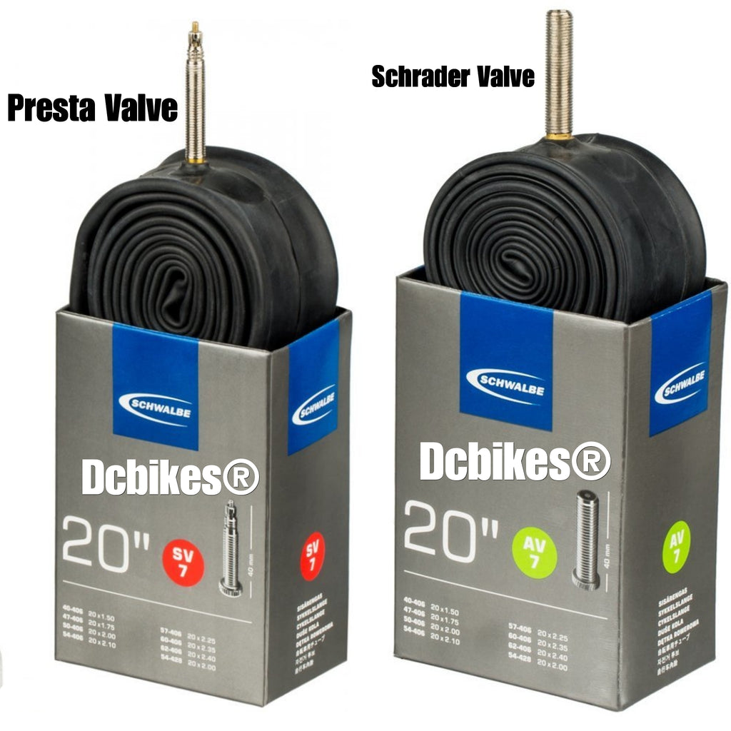 Schwalbe 20 X 1.5 - 2.4 Presta Schrader 40mm Inner Tube SV7 | AV7