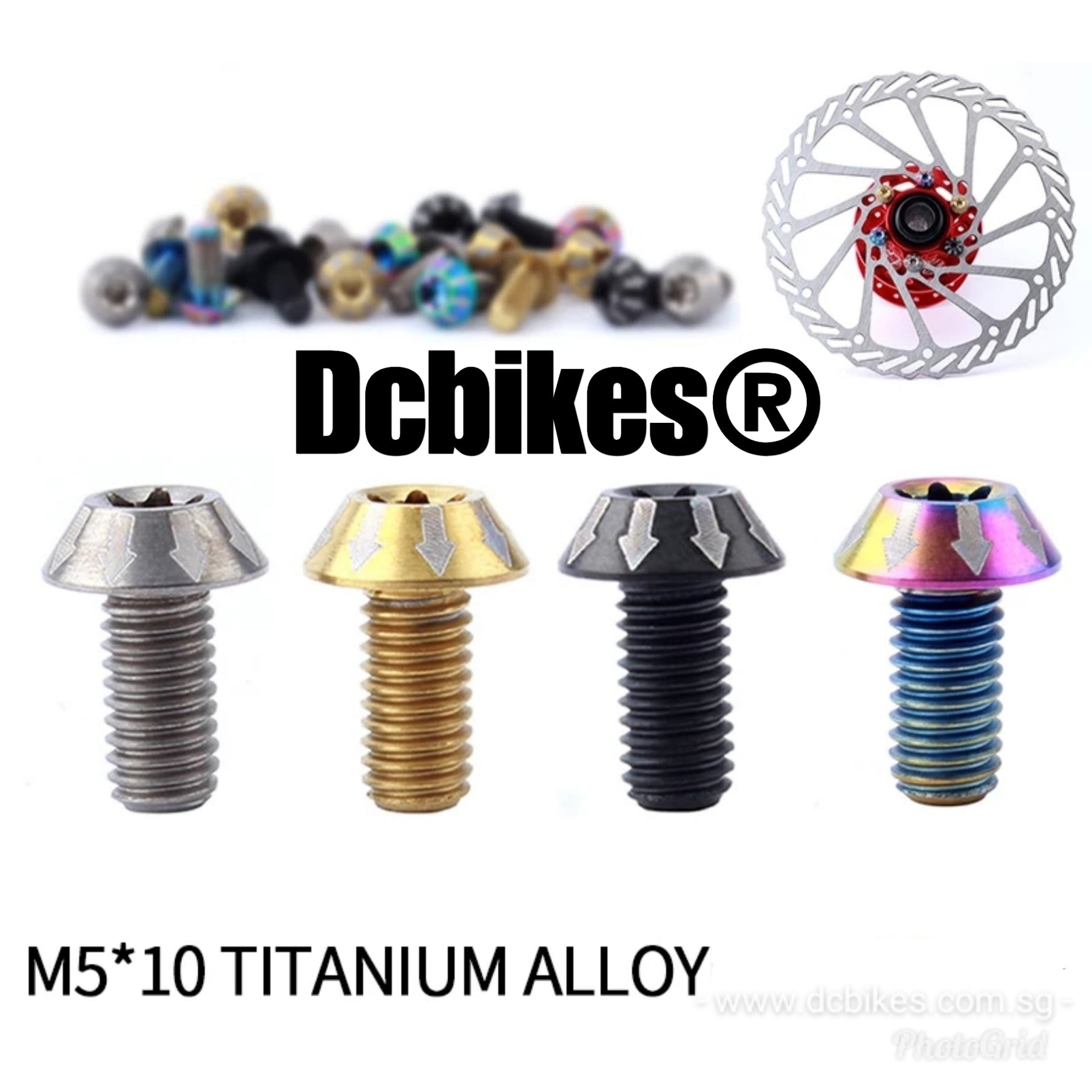 thumbnail image 2 of M5 Bolts Alloy Size M5 X 10mm T25 12 Pcs Pink Anti-Loosen Treated, For Water Bottles, Rotors And More And Cable Organizer With Every Order. (2 Pink 2 of 14