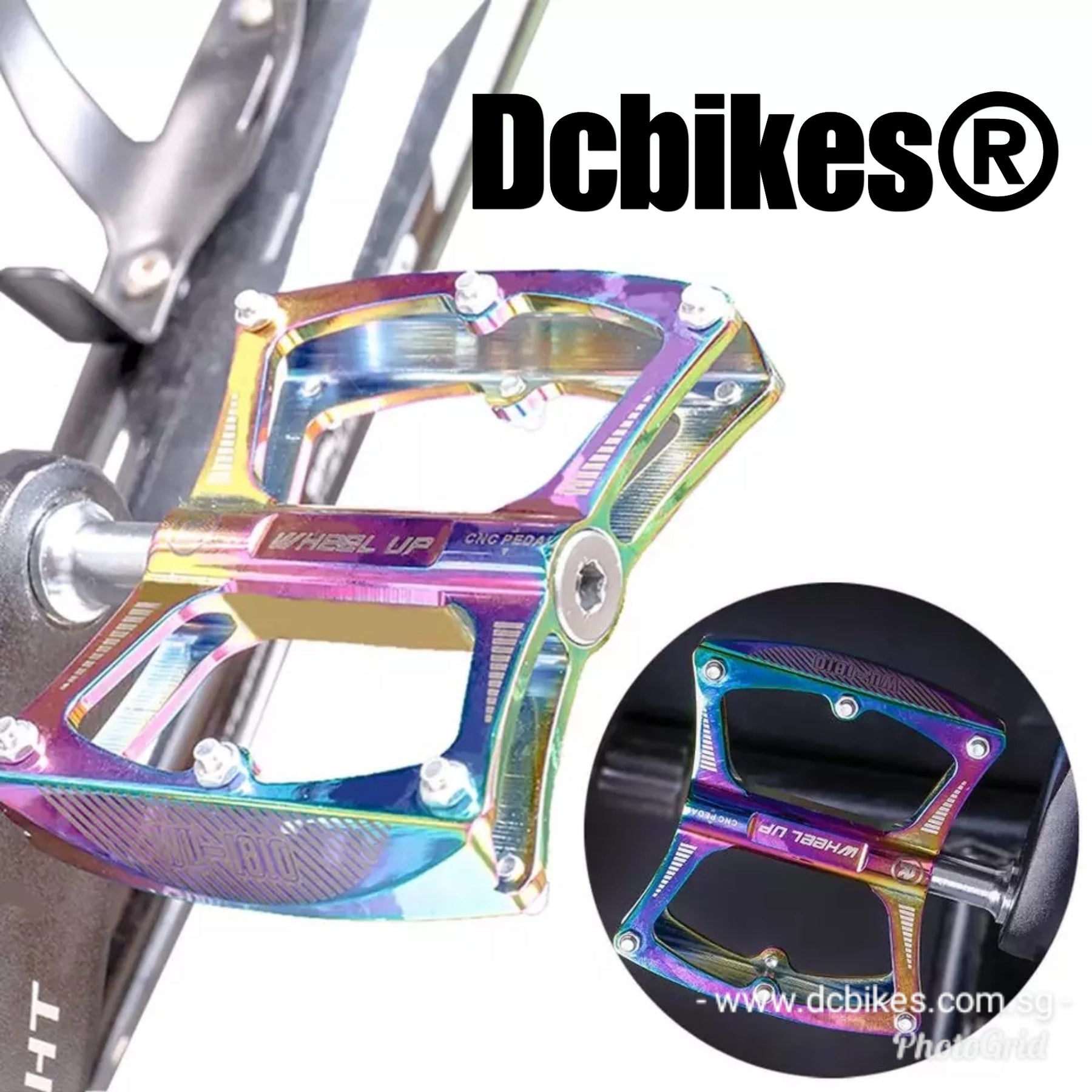rainbow pedale Oil Slick Rainbow MTB Road Aluminum Alloy Ultralight MTB Pedals – Dcbikes