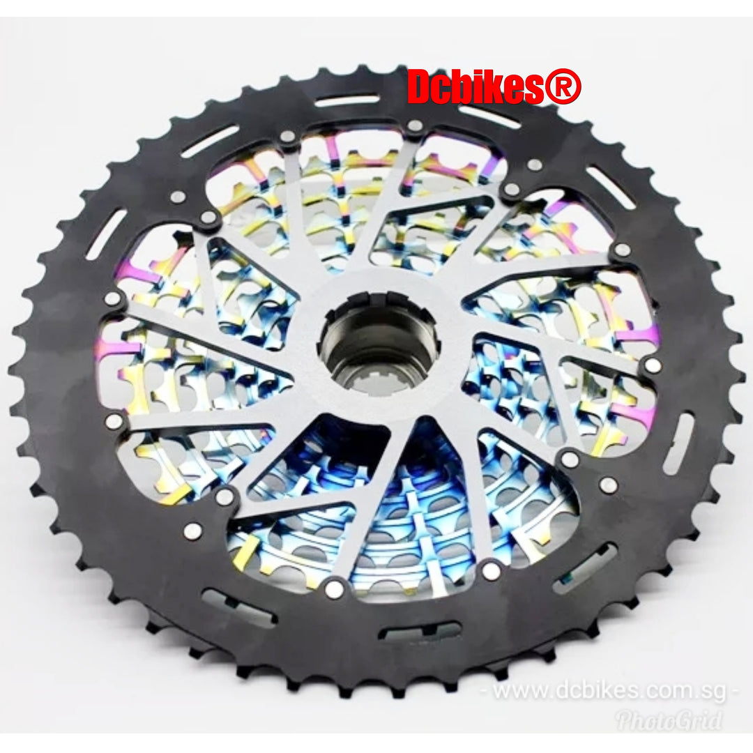 Gold | Oil Slick 12 Speed 9T - 50T For XD Driver Ultimate Rainbow