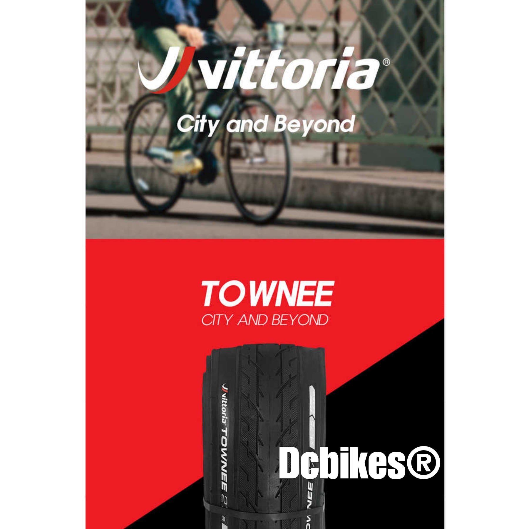 Vittoria 20 X Townee Folding Bike Semi Slick City Foldable Tyres (2 Tires)