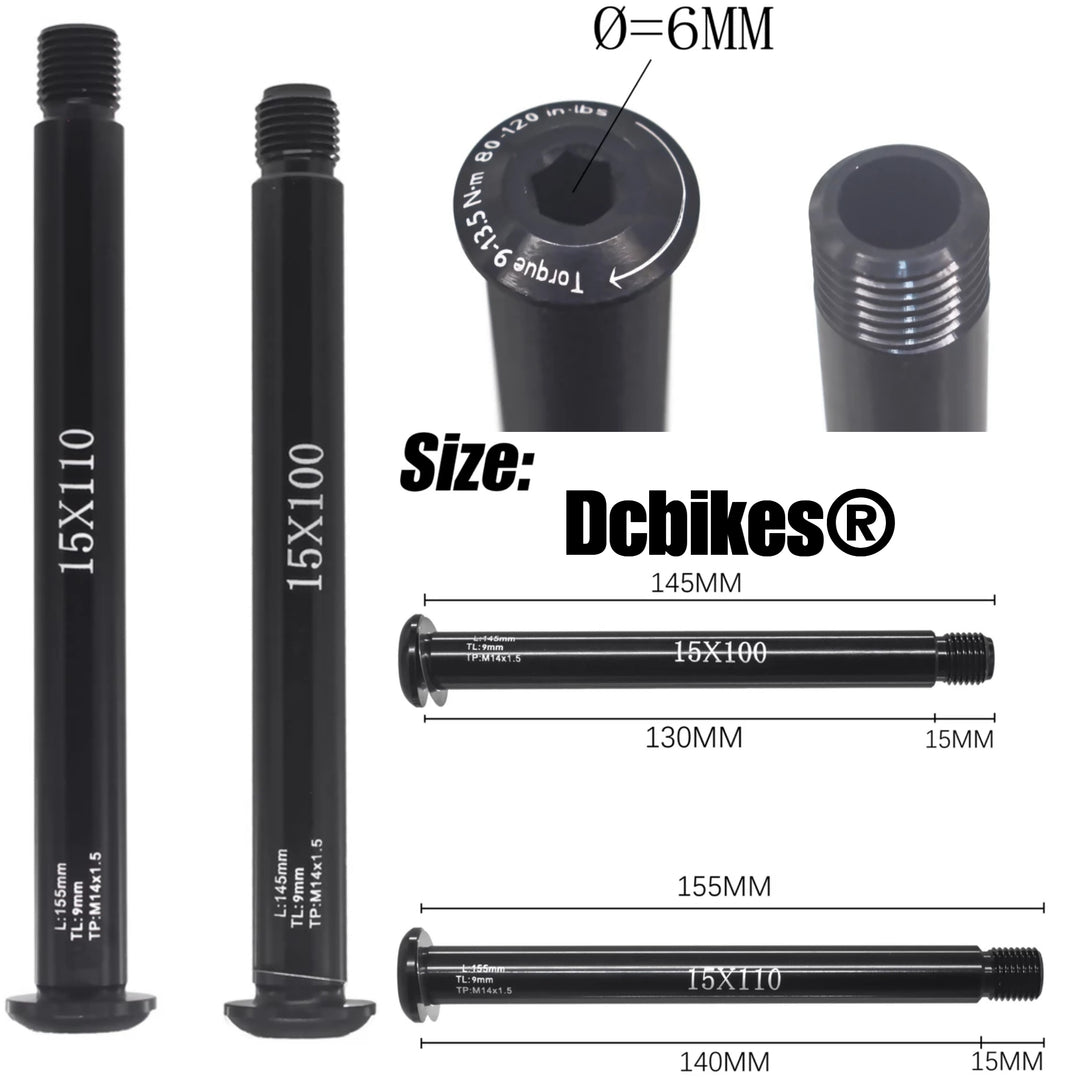 15mm X 100mm/15mm X 110mm Thru Axle For FOX Front Fork SC 32 34 36