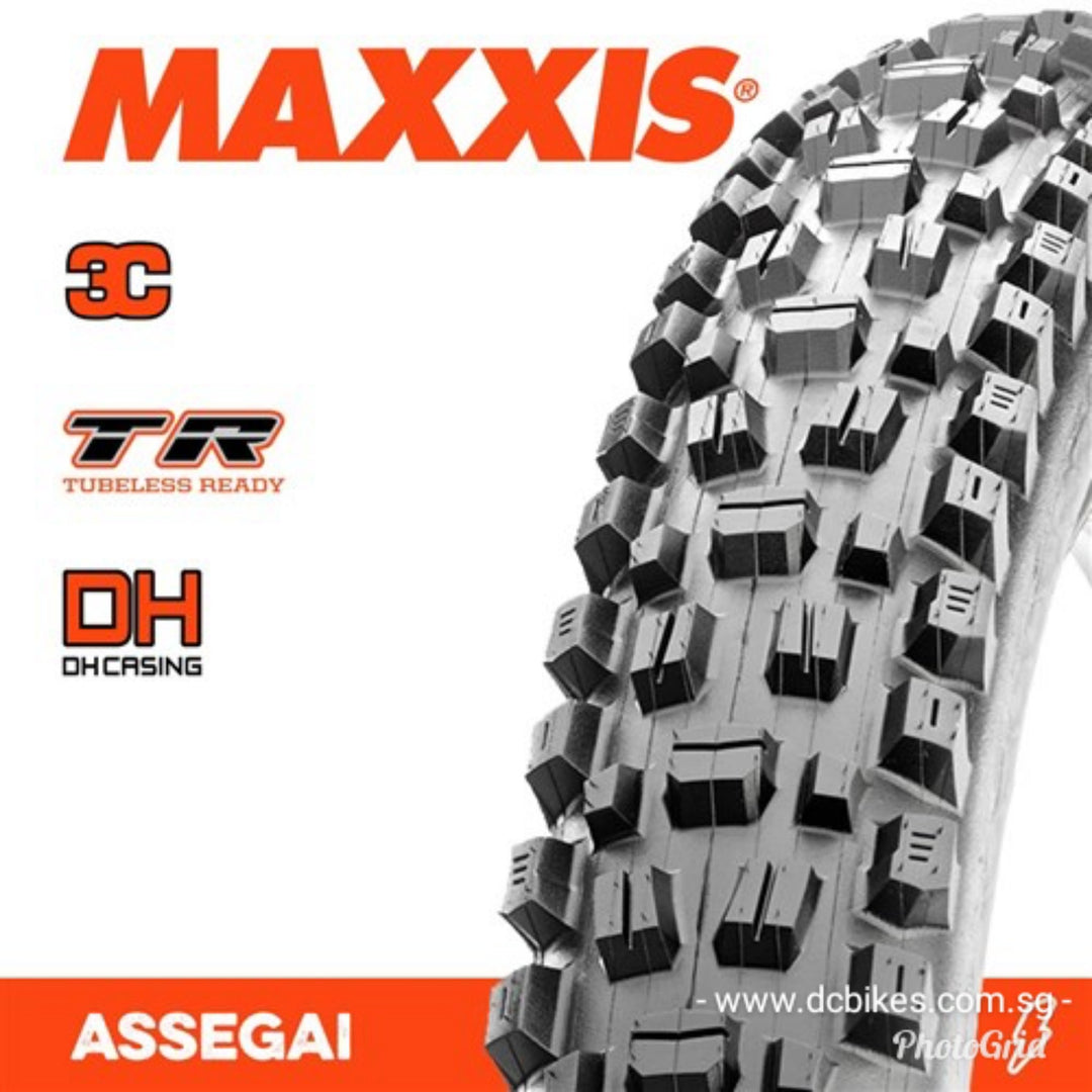 MAXXIS Assegai 29×2.5 & MinionDHR 29×2.4 Maxxis Assegai 27.5 | 29 X 2.5 EXO WT Tubeless Ready Folding Tyres