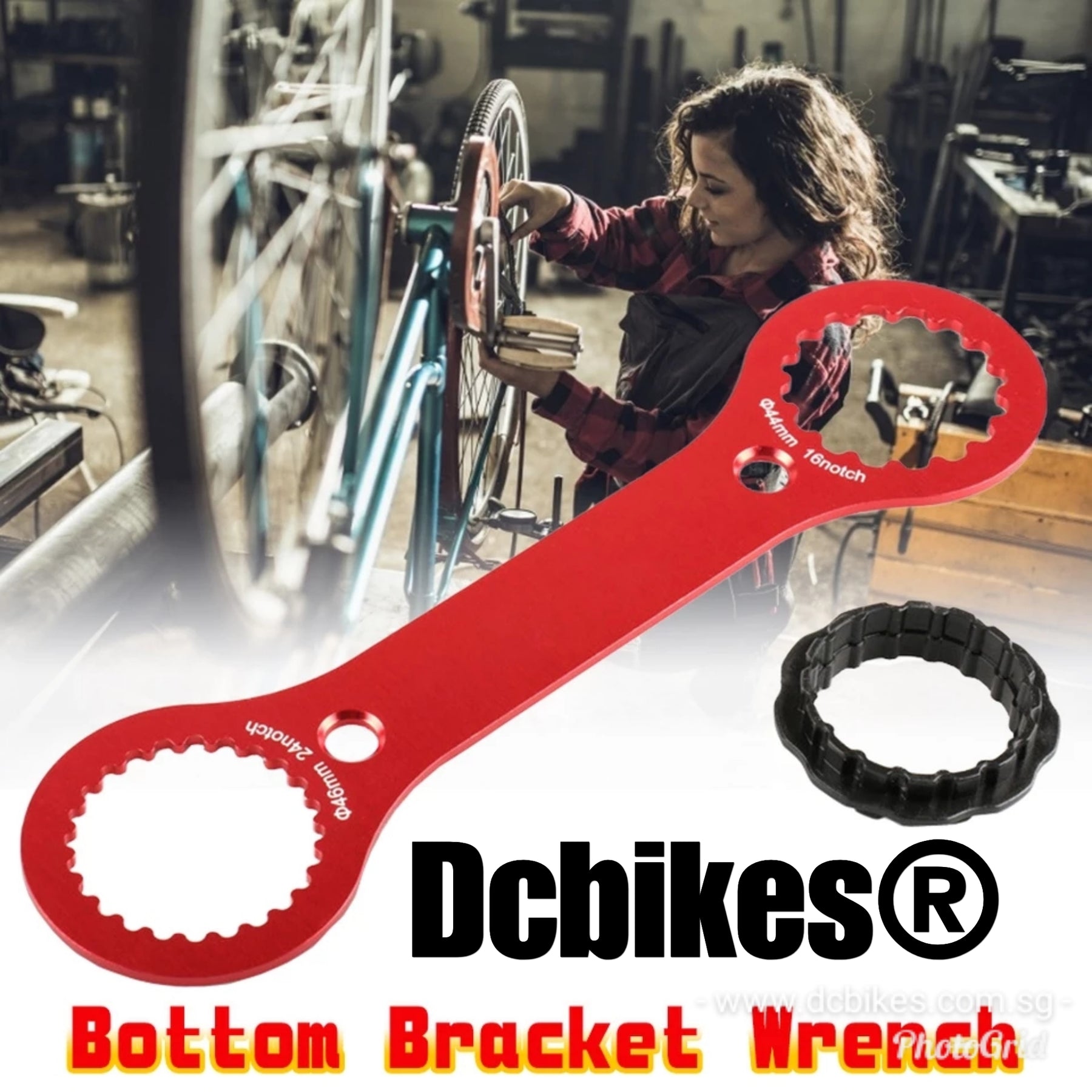 16-Notch Double-Ended Bottom Bracket Wrench Tool 44mm / 48.5mm