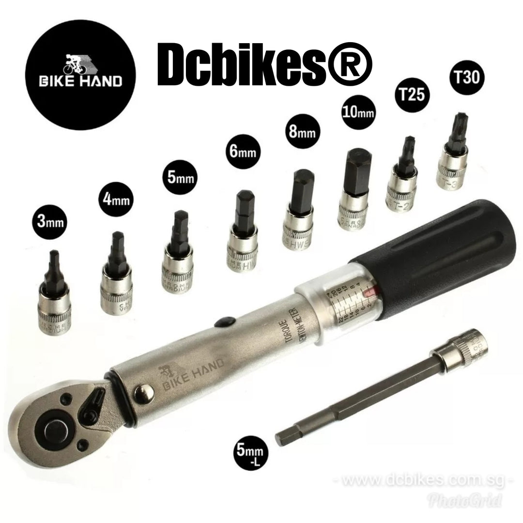 Bike Hand 1/4'' MTB Road 2Nm-24Nm Pro Torque Wrench Set Tools