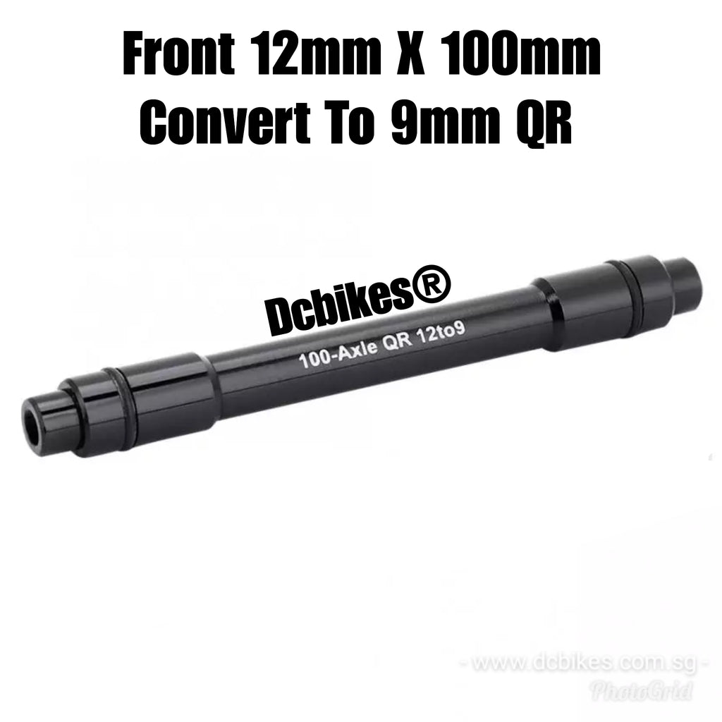 Front Hub 12mm X 100mm Thru Axle To 9mm QR Conversion Quick Release Adapter Kit